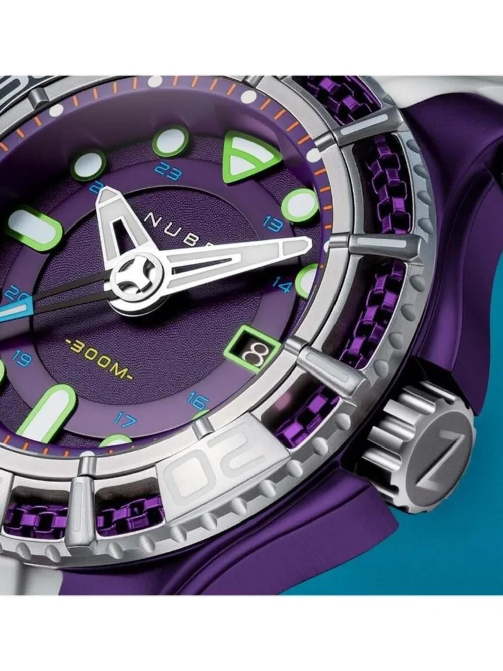 NWT Nubeo Manta Purple Dial Men's Watch
